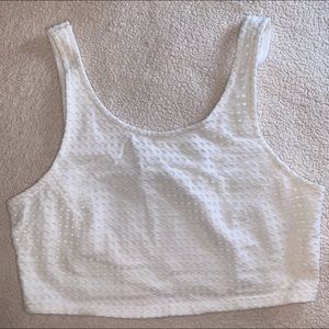 Express eyelet crop top